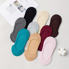 5 Pairs Thin Short Socks Non-slip Invisible Ankle Women's Stockings
