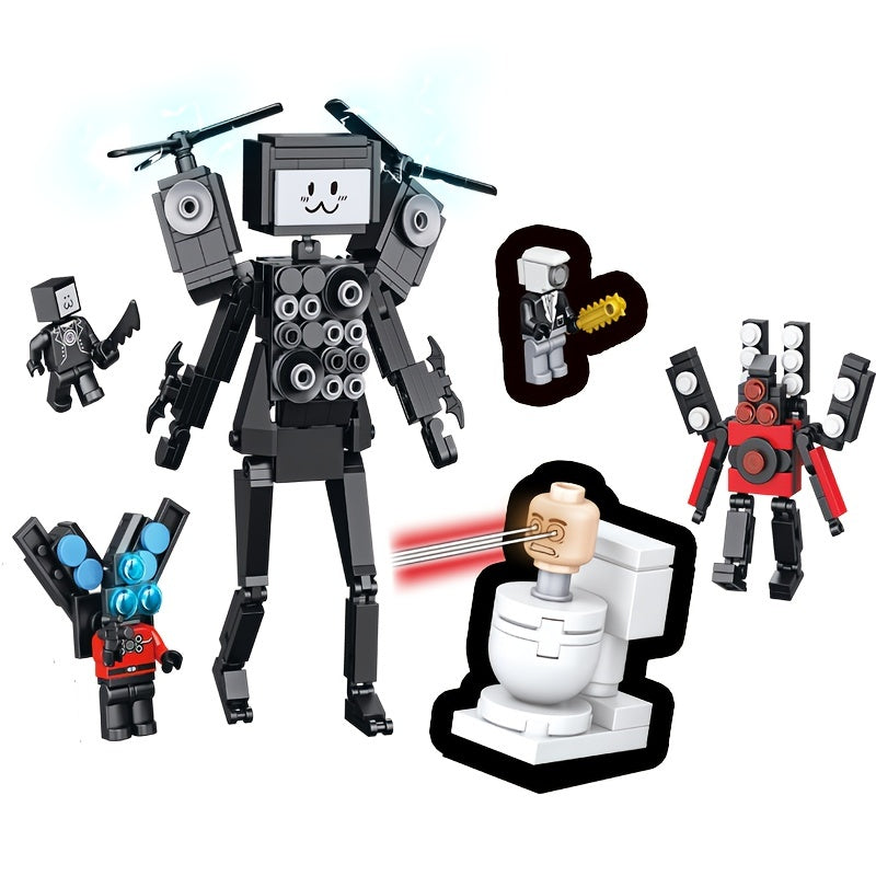 TV Man Toilet Man Building Block Monster Toy For Kids And Boys