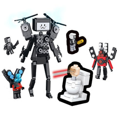TV Man Toilet Man Building Block Monster Toy For Kids And Boys