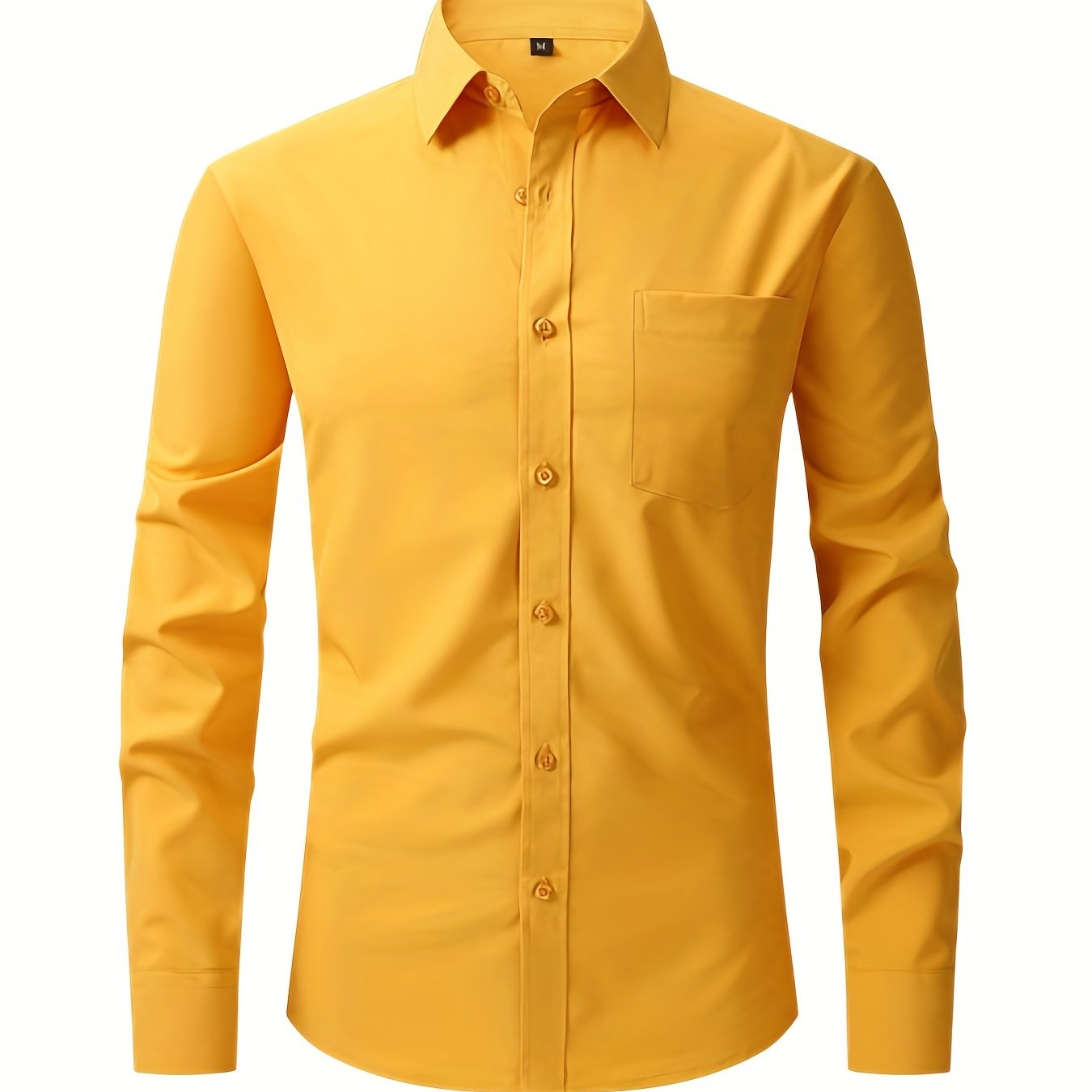 Men's Formal Button Up Shirt with Chest Pocket
