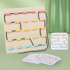 Wooden String Threading Game for Early Childhood Development