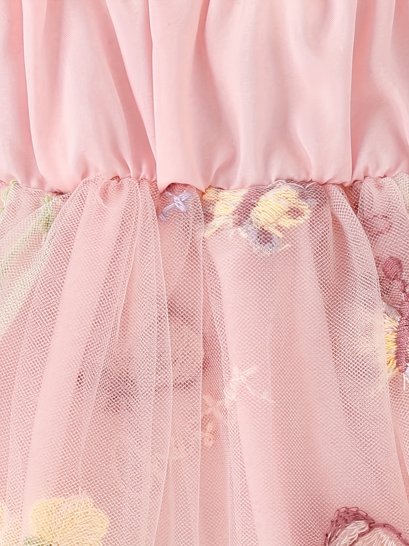 Baby Girls Butterfly Embroidery Mesh Cami Dress for Summer
