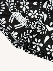 Floral Print Elastic Waist Shorts for Women
