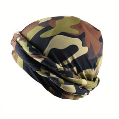 Men's Stretch Print Braid Turban Cap