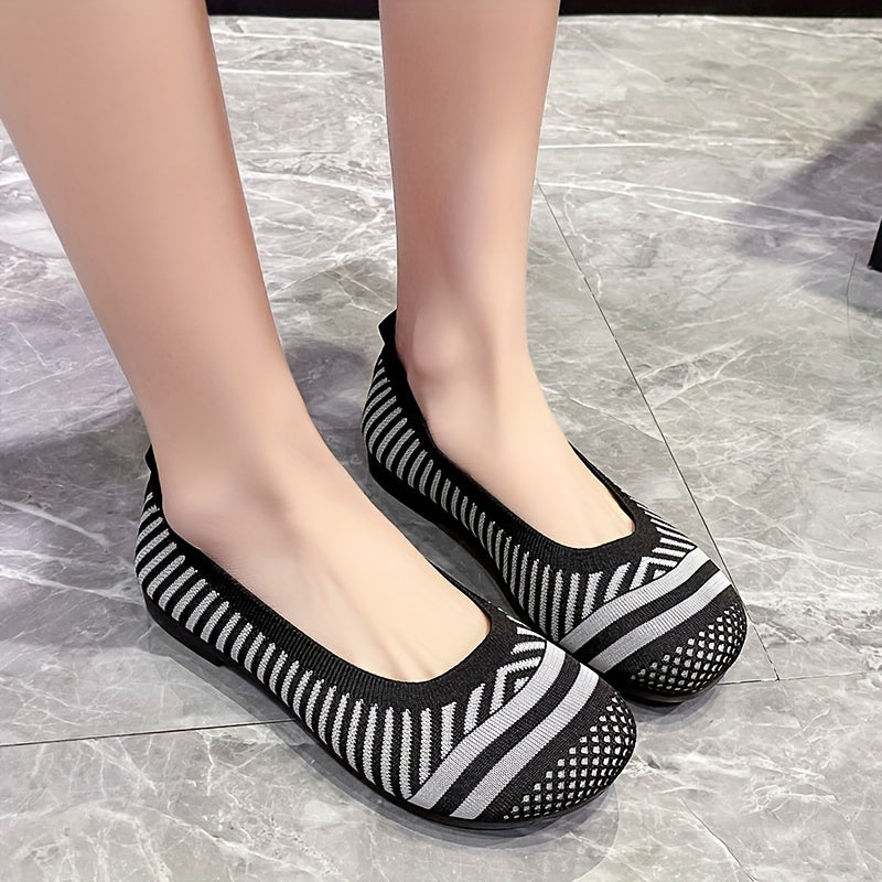 Women's Lightweight Knit Loafers Slip on Casual Shoes