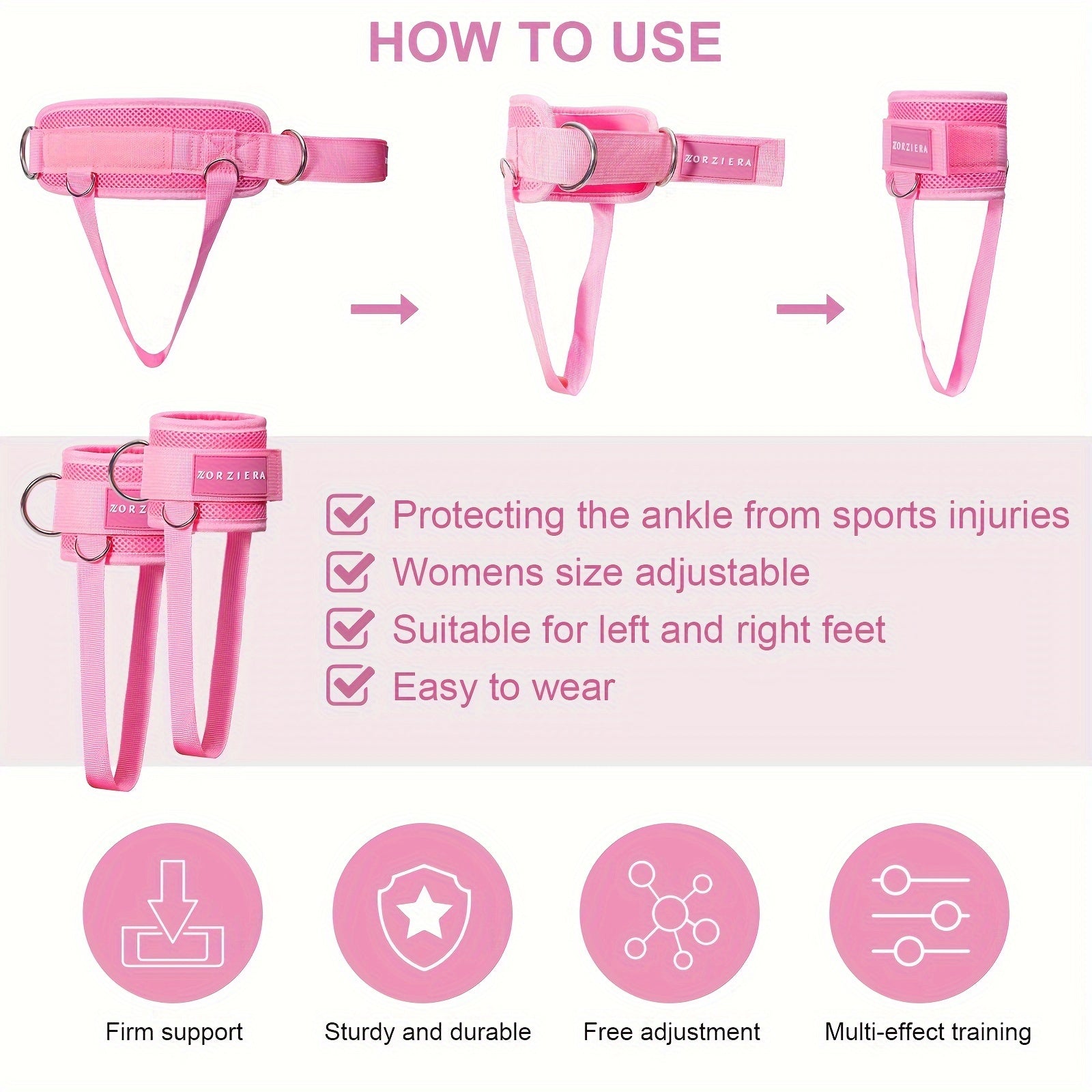 2pcs Fitness Ankle Strap with 3pcs Resistance Ropes
