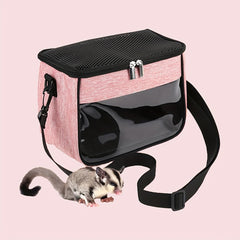Portable Breathable Hamster Carrier Bag Adjustable Strap for Small Animals