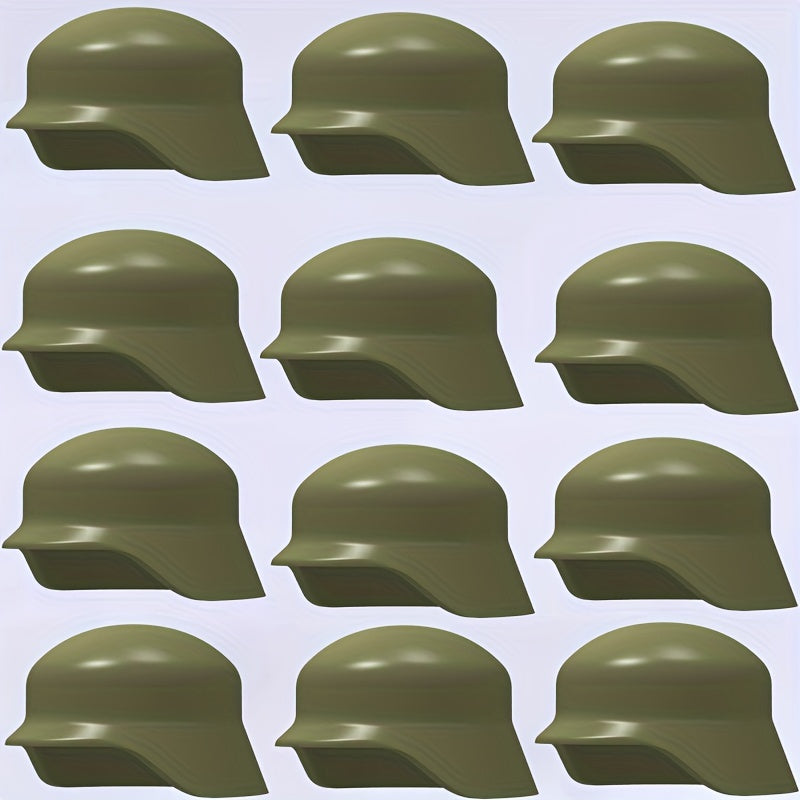 12pcs Mini Building Block Character Warrior Helmets DIY Dressing Toys