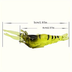 5pcs Bionic Soft Shrimp Lure with Hook for Freshwater & Saltwater