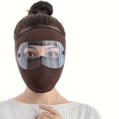 Unisex Full Face Mask with Eyewear Winter Warm Fleece Face Cover