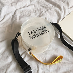 Girls Plastic Laser Round Bag Lightweight Shoulder Crossbody Bag