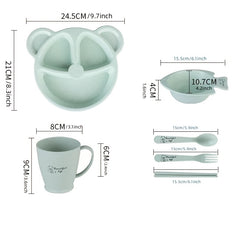 Kids Cutlery Set Non Toxic Dinner Plate Set