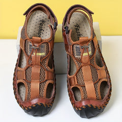Men's Stitch Detail Sandals Non Slip Hiking Trekking Beach Shoes