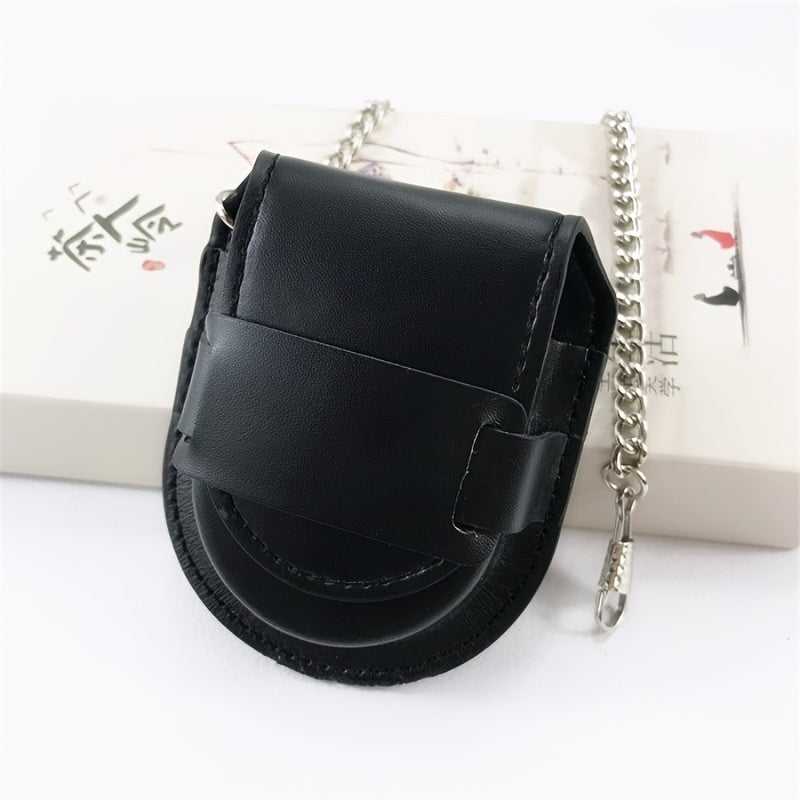 High Retro Leather Flip Pocket Watch Case Men's Watch Case