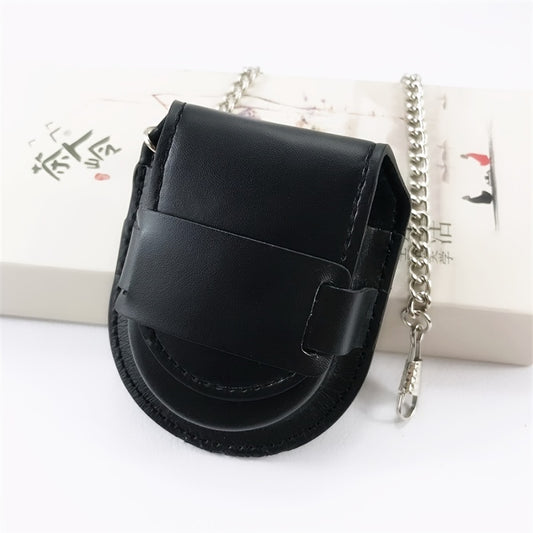 High Retro Leather Flip Pocket Watch Case Men's Watch Case