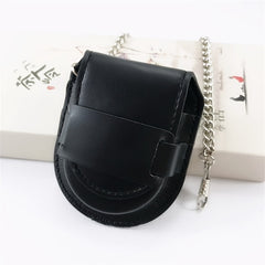 High Retro Leather Flip Pocket Watch Case Men's Watch Case