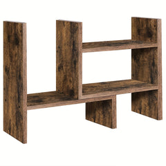 Wooden Desktop Bookshelf Organizer Counter Office Storage Rack Bookcase