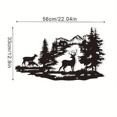 Metal Art Wall Decoration - Forest Deer Home Decoration