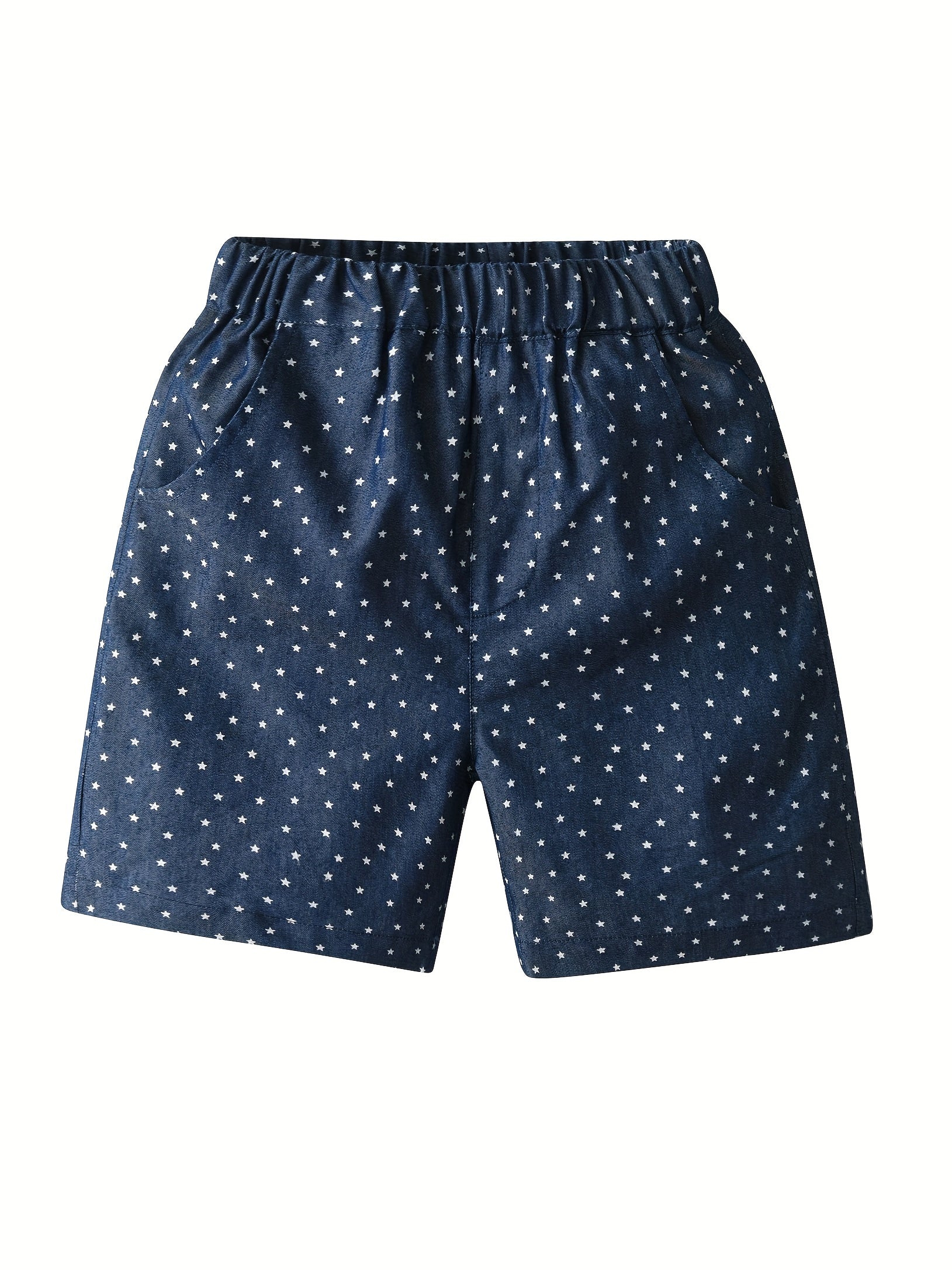 Stylish Star Boys Full Print Denim Shorts for Summer
