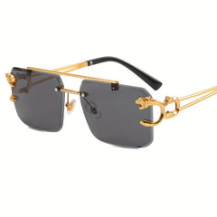 Retro Rimless Gradient UV400 Metal Sun Shades