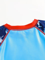 Boys Shark Tee & Shorts Set for Summer Swim