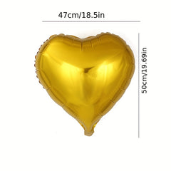 Heart Shaped Aluminum Foil Balloon 45x72cm for Baby Shower Birthday Wedding