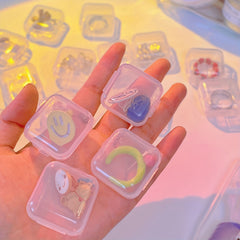 10pcs Transparent Small Storage Box Anti Oxidation Jewelry Case