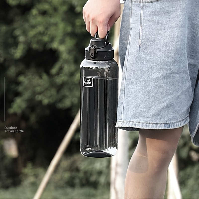 1000ml Portable Water Bottle Flip Top Bottle with Scale for Outdoor Travel