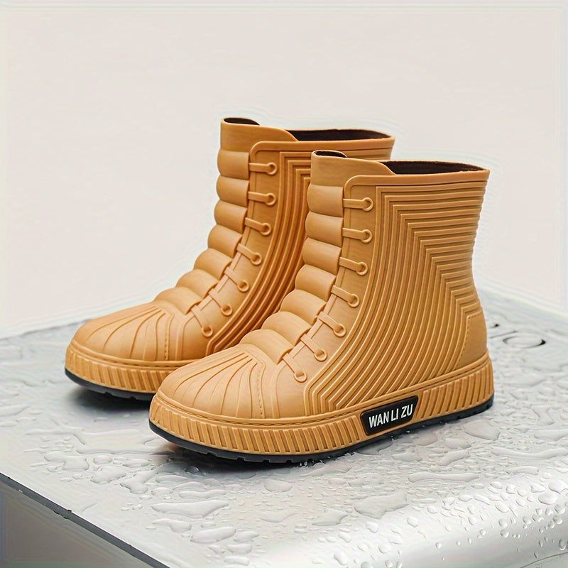 Women's Waterproof Non-slip Rubber Rain Boots for Outdoor Work in Rain