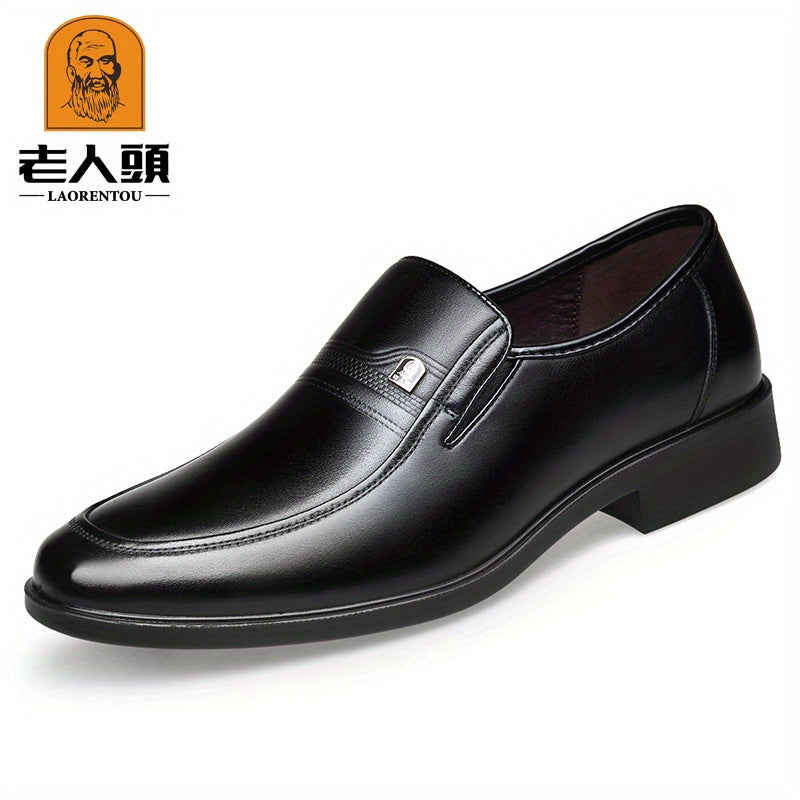 LAORENTOU Men's Leather Slip On Shoes Lightweight Non Slip Driving Shoes