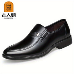 LAORENTOU Men's Leather Slip On Shoes Lightweight Non Slip Driving Shoes