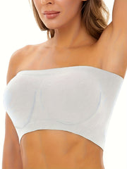 3pc Strapless Bandeau Bras Comfy & Stretch Everyday Bra Women's Lingerie