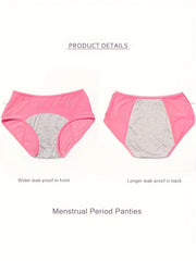 5 Pack Plus Size Leak Proof High Rise Briefs Set
