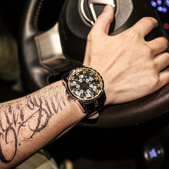 Men's Retro Round Quartz Watch