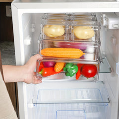 10pcs Food Crisps Refrigerator Storage Plastic Lunch Box