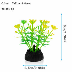Artificial Water Grass Fish Tank Decor Silicone Glowing Kelp Ornament