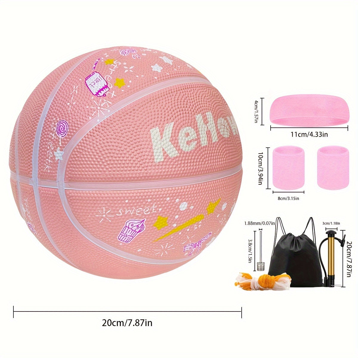 High Elasticity Rubber Basketball Set for Training