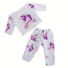 2pcs Unicorn Dinosaur Doll Clothes for 43 and 17 18inch Reborn Dolls