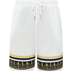 Men's Striped Print Drawstrings Shorts for Summer