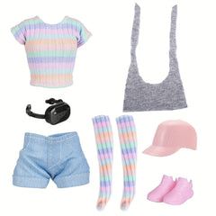 7pcs Sports Doll Clothes Set for Girls (6 Colors)