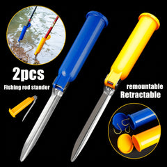 2pcs Sea Fishing Rod Holder Ground Rod Holder Outdoor Fishing Tackle