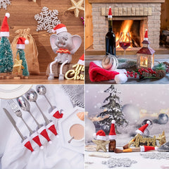 50 Mini Santa Hats Lollipop Christmas Crafts Mini Santa Claus Hat