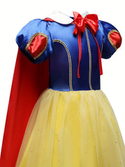 Girls Halloween Queen Cloak Princess Dress Role Play Costume Set
