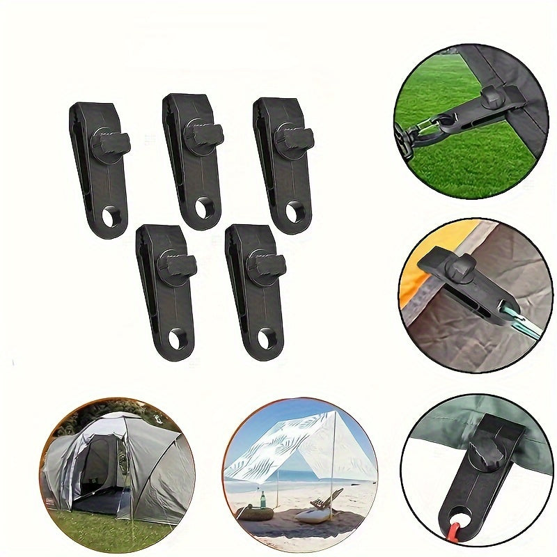 20pcs Tarp Clips & Bungee Cords for Outdoor Camping - Durable & Easy to Use