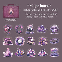 30 Pet Flower Vase Journal Collage Stickers DIY Photo Album Decoration