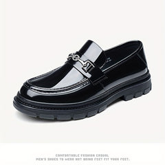 Metallic Decor Loafer Shoes for Men
