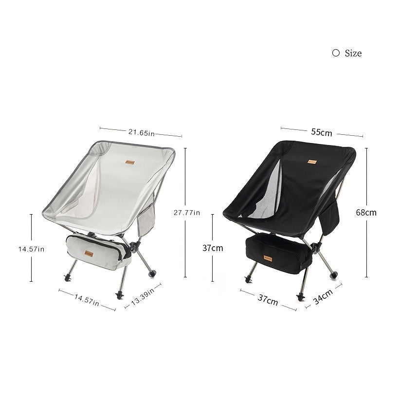 Bisinna Lightweight Portable Beach Chair Foldable Moon Shaped Chair