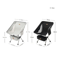 Bisinna Lightweight Portable Beach Chair Foldable Moon Shaped Chair