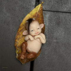 6 Inch Realistic Reborn Youngsters Doll with Brown Horns & Wrinkled Skin