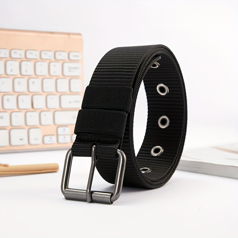 38mm Nylon Men's Belt Military Style Buckle Outdoor Sports Solid Color